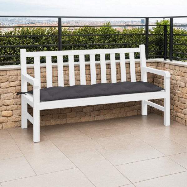 Andy Outdoor Cushion for Bench, 59 Inch, Dark Gray Oxford Fabric