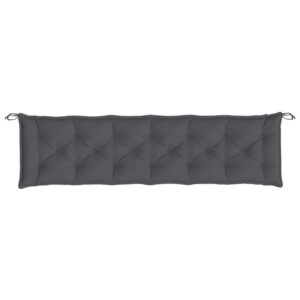 Andy Outdoor Cushion for Bench, 79 Inch, Dark Gray Oxford Fabric