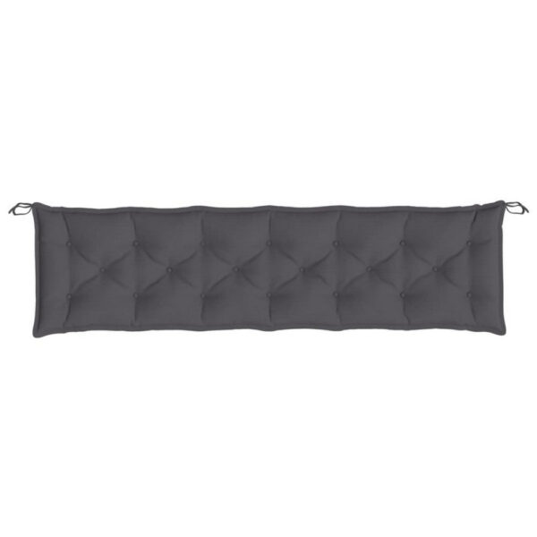 Andy Outdoor Cushion for Bench, 79 Inch, Dark Gray Oxford Fabric