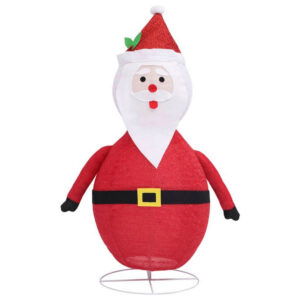 Mani Christmas Decor 3 ft Santa Clause, 120 LED Lights, White and Red