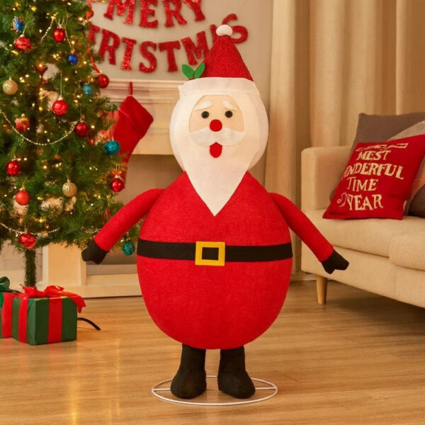 Mani Christmas Decor 3 ft Santa Clause, 120 LED Lights, White and Red