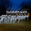 Outdoor 120 LED Light Christmas Decor Reindeer Set of 6, Silver Metal