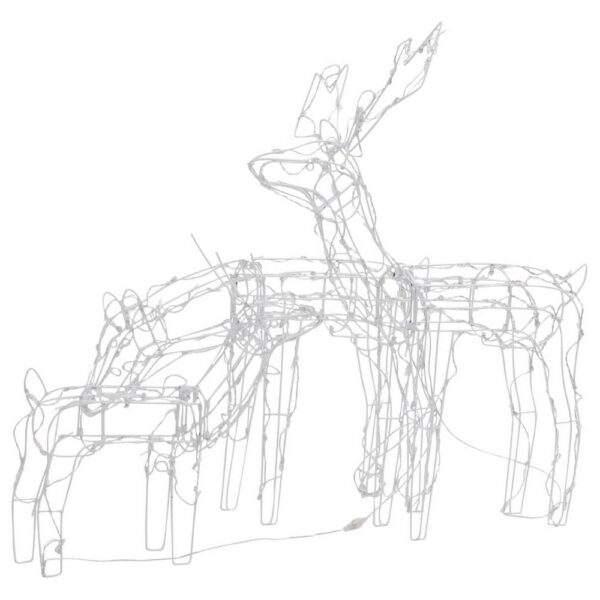 Outdoor 299 LED Lit Christmas Reindeer Family 3pc Set, Multicolor