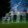 Outdoor 299 LED Lit Christmas Reindeer Family 3pc Set, Multicolor