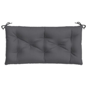 Outdoor Cushion for Bench, 43x20 In, Tufted Stitch Gray Oxford Fabric