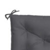 Outdoor Cushion for Bench, 43x20 In, Tufted Stitch Gray Oxford Fabric