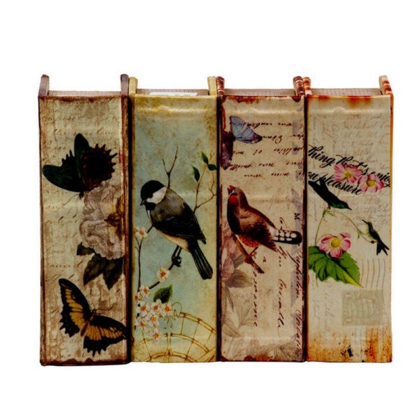 Anya Set of 4 Artisanal Boxes for Accessories, Book Inspired Look, Birds