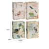 Anya Set of 4 Artisanal Boxes for Accessories, Book Inspired Look, Birds