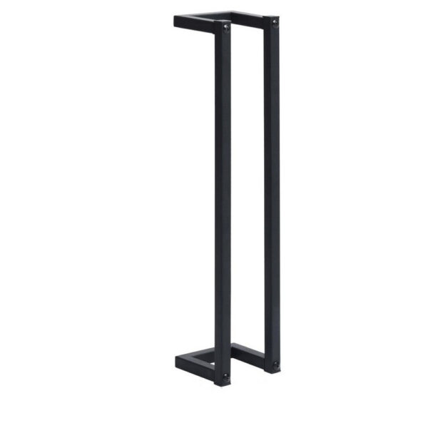 Towel Rack, Black Iron, Vertical Tall Wall Mount Design, 23 Inch