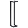 Towel Rack, Black Iron, Vertical Tall Wall Mount Design, 23 Inch