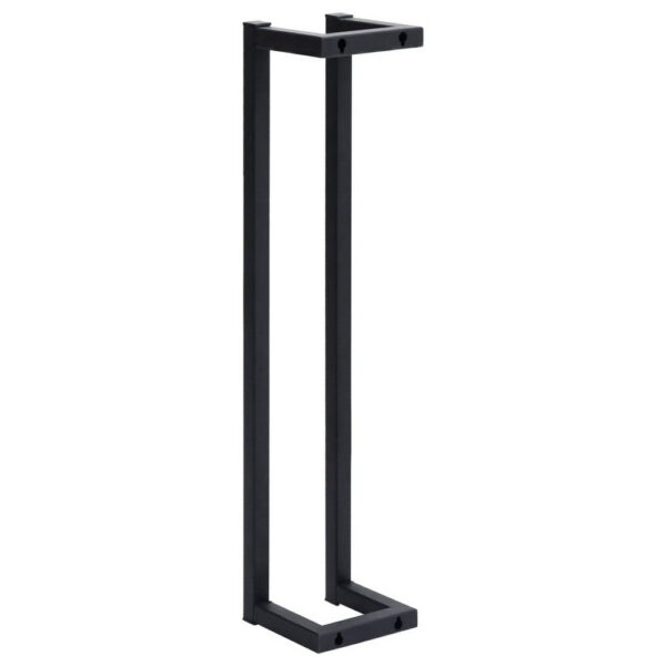 Towel Rack, Black Iron, Vertical Tall Wall Mount Design, 23 Inch
