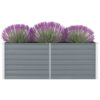 Raised Garden Flower Bed, 32 x 63 Galvanized Steel Gray, Rectangular