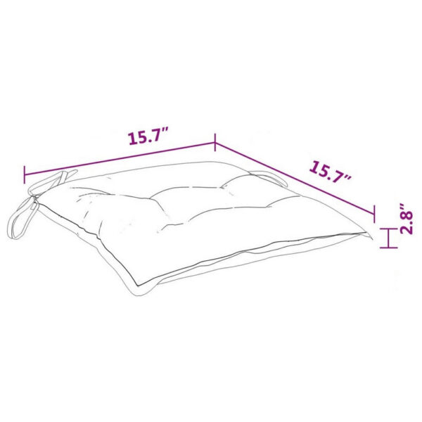 Zia 4pc Outdoor Cushions for Chair, Tufted Dark Gray Oxford Fabric