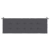 Claire Outdoor Cushion for Bench, 59 Inch Tufted Gray Oxford Fabric