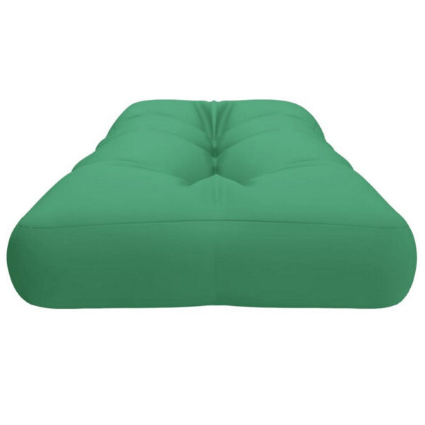 Moni Outdoor Cushion for Bench, Deep Tufted Green Fabric, 47 Inch