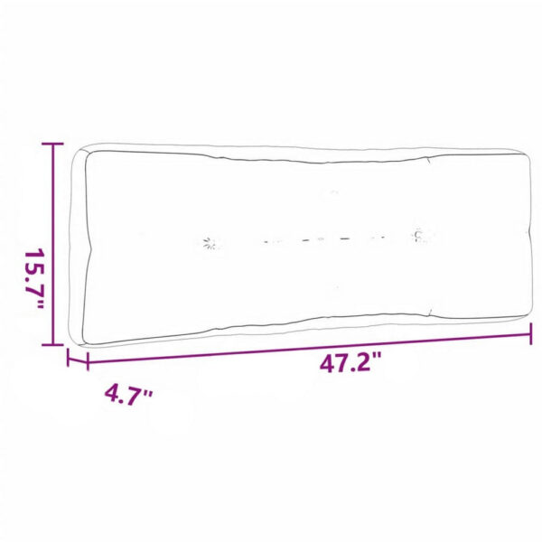 Moni Outdoor Cushion for Bench, Deep Tufted Green Fabric, 47 Inch