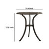 Outdoor Breakfast Table, Round 24 Inch w Umbrella Holder, Bronze Metal
