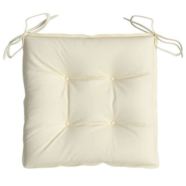 Outdoor Cushion for Chair Set of 2, Tufted Cream White Oxford Fabric