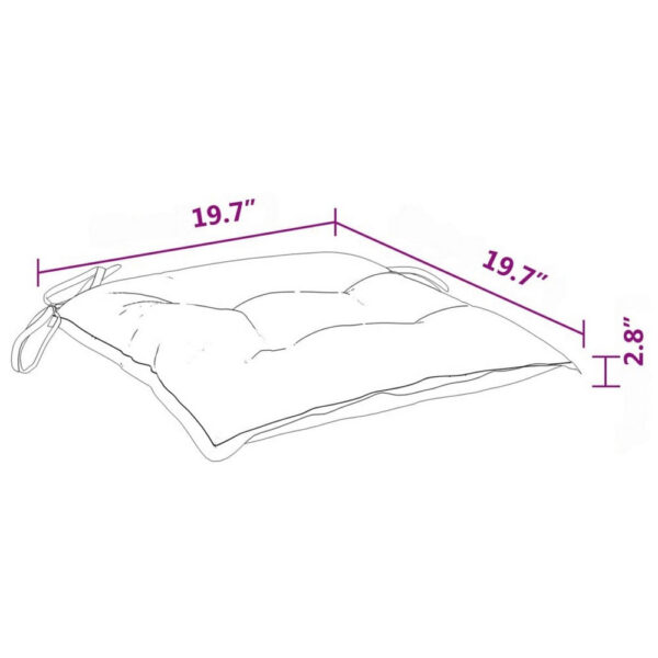 Outdoor Cushion for Chair Set of 2, Tufted Cream White Oxford Fabric