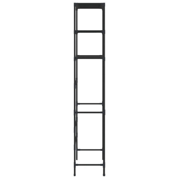 3 Tier Over the Washer Laundry Storage Rack, 67 Inch Tall Black Steel