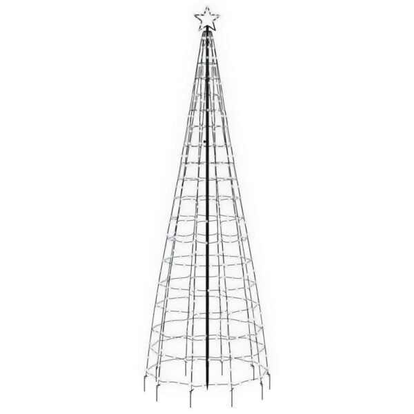 118 Inch Outdoor Cone Christmas Tree Light, 570 Cool White LEDs