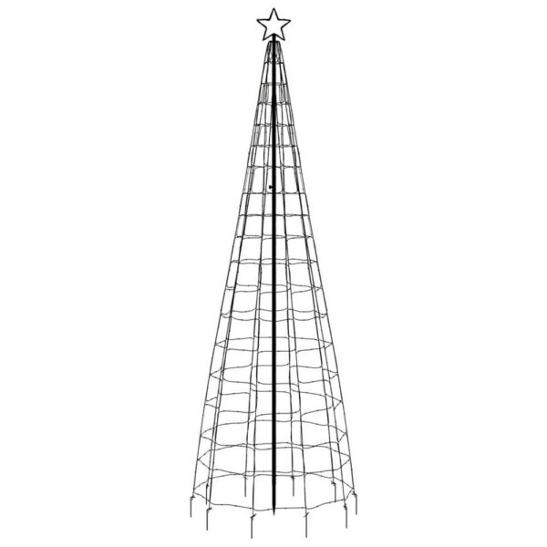 118 Inch Outdoor Cone Christmas Tree Light, 570 Cool White LEDs