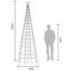 118 Inch Outdoor Cone Christmas Tree Light, 570 Cool White LEDs
