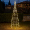 118 Inch Outdoor Cone Christmas Tree Light, 570 Cool White LEDs