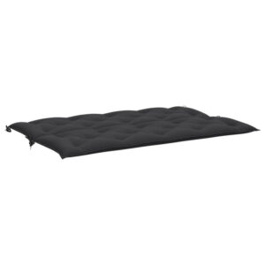 Claire Outdoor Cushion for Bench, 59 Inch, Black Tufted Oxford Fabric