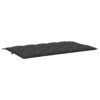 Claire Outdoor Cushion for Bench, 71 Inch, Black Tufted Oxford Fabric