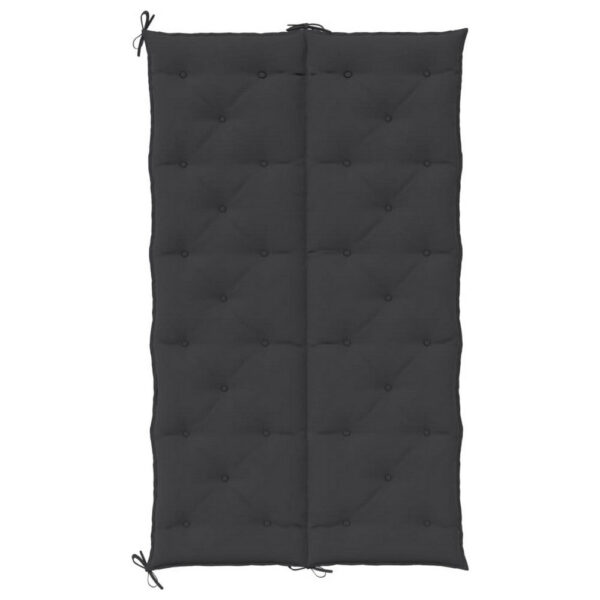 Claire Outdoor Cushion for Bench, 71 Inch, Black Tufted Oxford Fabric