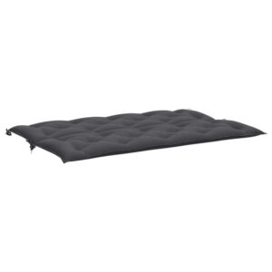 Claire Outdoor Cushion for Bench, 59 Inch, Dark Gray Tufted Oxford
