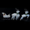 Outdoor 4 Reindeer n Sleigh Christmas Decoration, 100 LEDs, Cool White