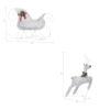 Outdoor 4 Reindeer n Sleigh Christmas Decoration, 100 LEDs, Cool White