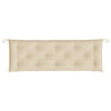 Claire Cushion for Bench with Tie Ropes, Beige Tufted Oxford Fabric