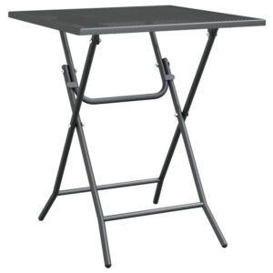 Zofi Outdoor Dining Breakfast Bistro Table, Foldable Mesh Top, Gray