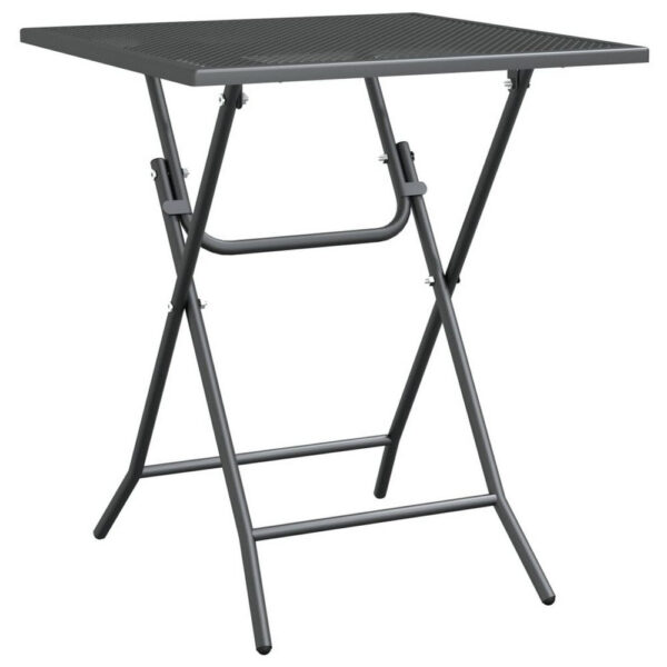 Zofi Outdoor Dining Breakfast Bistro Table, Foldable Mesh Top, Gray