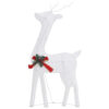 Outdoor 3 Reindeer Christmas Decoration, 90 Cool White LEDs, Steel