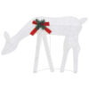 Outdoor 3 Reindeer Christmas Decoration, 90 Cool White LEDs, Steel