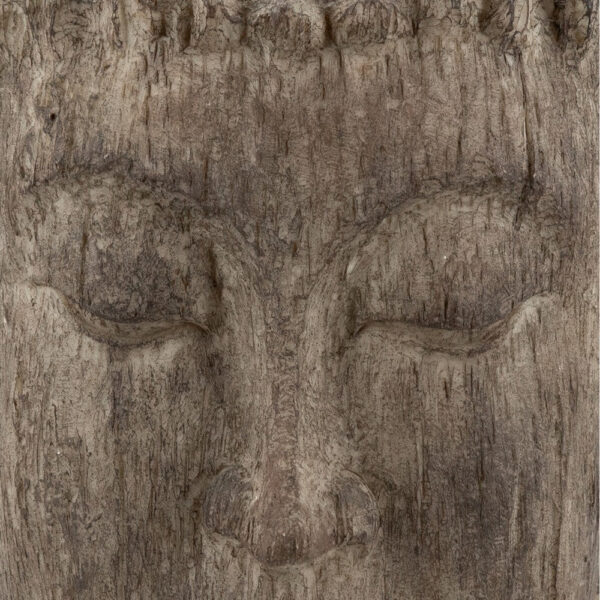 12 Inch Buddha Head Sculpture, Calming Accent Decoration, Polyresin, Brown