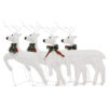 Garden 4pc Outdoor Christmas Decoration, 80 Cool White LEDs