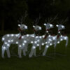 Garden 4pc Outdoor Christmas Decoration, 80 Cool White LEDs
