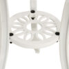 Outdoor Side Bistro Table, 24 Inch White Top, Aluminum Curved Legs