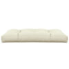 Moni Outdoor Cushion for Bench, Plush Tufted Ivory Oxford Fabric