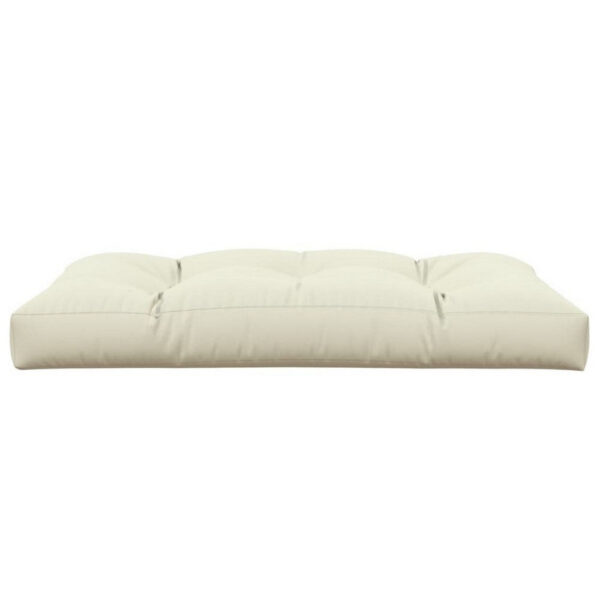 Moni Outdoor Cushion for Bench, Plush Tufted Ivory Oxford Fabric