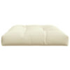 Moni Outdoor Cushion for Bench, Plush Tufted Ivory Oxford Fabric