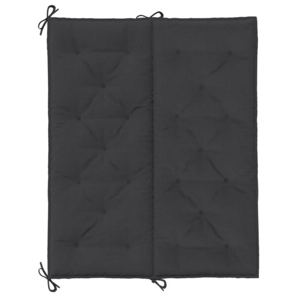 Claire Outdoor Cushion for Bench, 47 Inch, Black Tufted Oxford Fabric