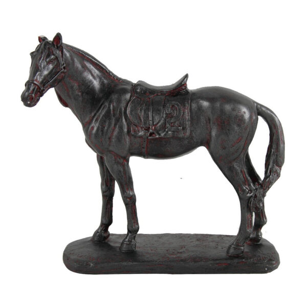 Don 10 Inch Horse Figurine Sculpture, Handmade Table Accent Brown Polyresin