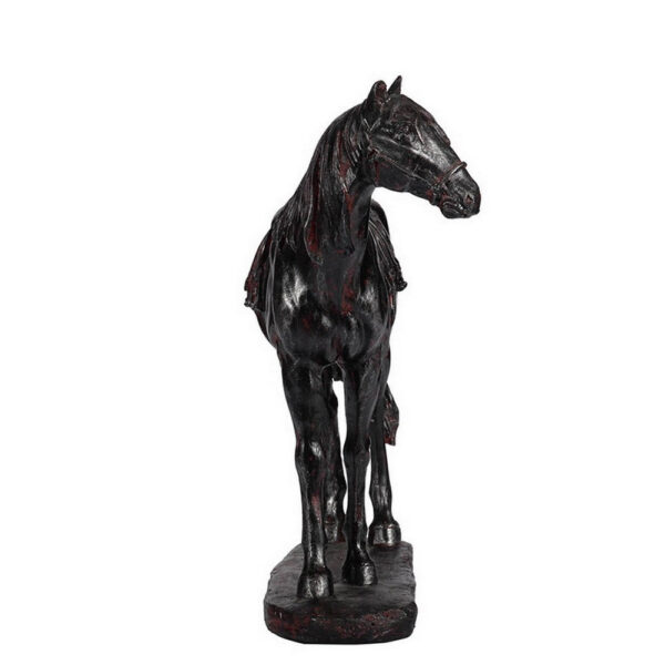 Don 10 Inch Horse Figurine Sculpture, Handmade Table Accent Brown Polyresin