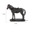 Don 10 Inch Horse Figurine Sculpture, Handmade Table Accent Brown Polyresin